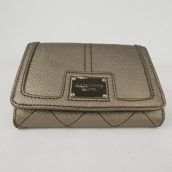 RELIC Wallet Womens Metallic Gold Clutch With Snap Closure Faux Leather - Picture 15 of 16